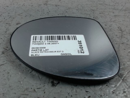 GLACE RETROVISEUR EXT D RENAULT TWINGO 2 2007-