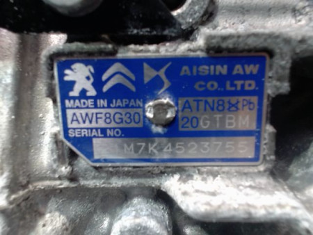 BOITE A VITESSE AUTOMATIQUE CITROEN C5 AIRCR. 1.2 PureTech 130 