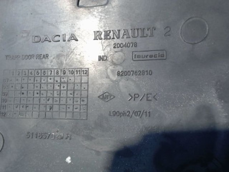 OBTURATEUR COUVRE CROCHET DE BOUCLIER AR DACIA LOGAN