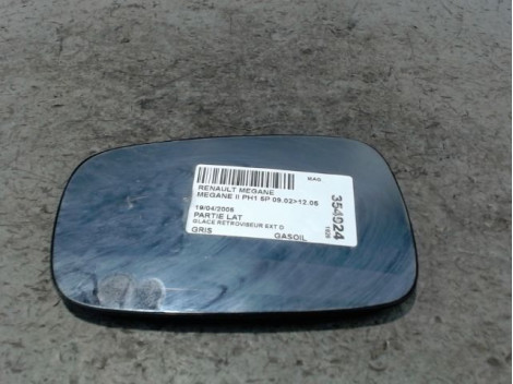 GLACE RETROVISEUR EXT D RENAULT MEGANE II PH1 02-05