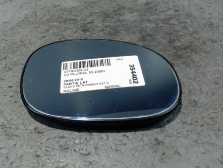GLACE RETROVISEUR EXT D CITROEN C3 PLURIEL 2008-