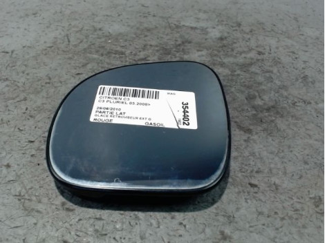 GLACE RETROVISEUR EXT G CITROEN C3 PLURIEL 2008-