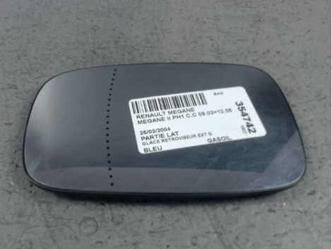 GLACE RETROVISEUR EXT G RENAULT MEGANE II PH1 C.C 03-05