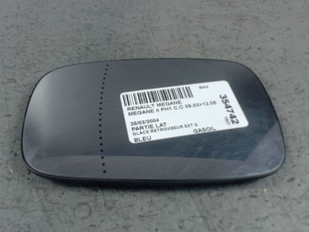 GLACE RETROVISEUR EXT G RENAULT MEGANE II PH1 C.C 03-05