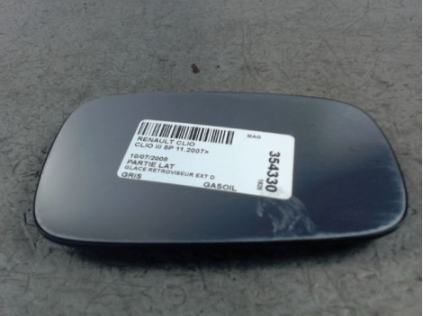 GLACE RETROVISEUR EXT D RENAULT CLIO III 2007-